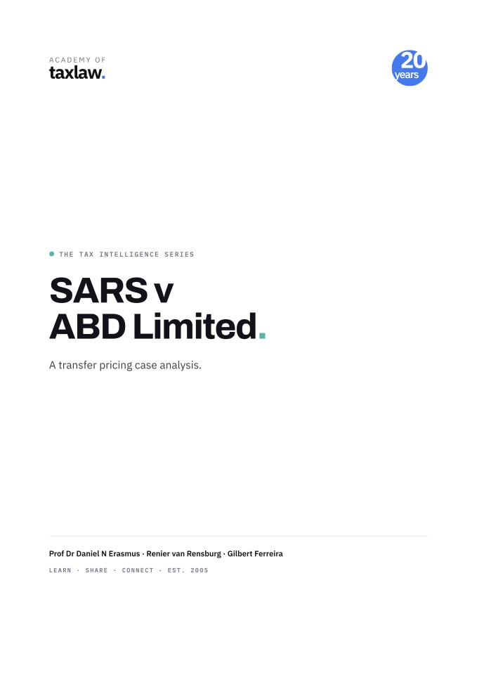 SARS v ABD Limited — book cover