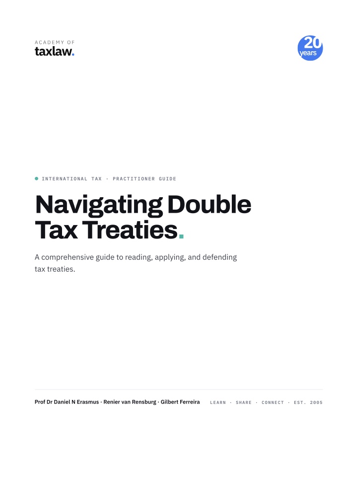 Navigating Double Tax Treaties — book cover